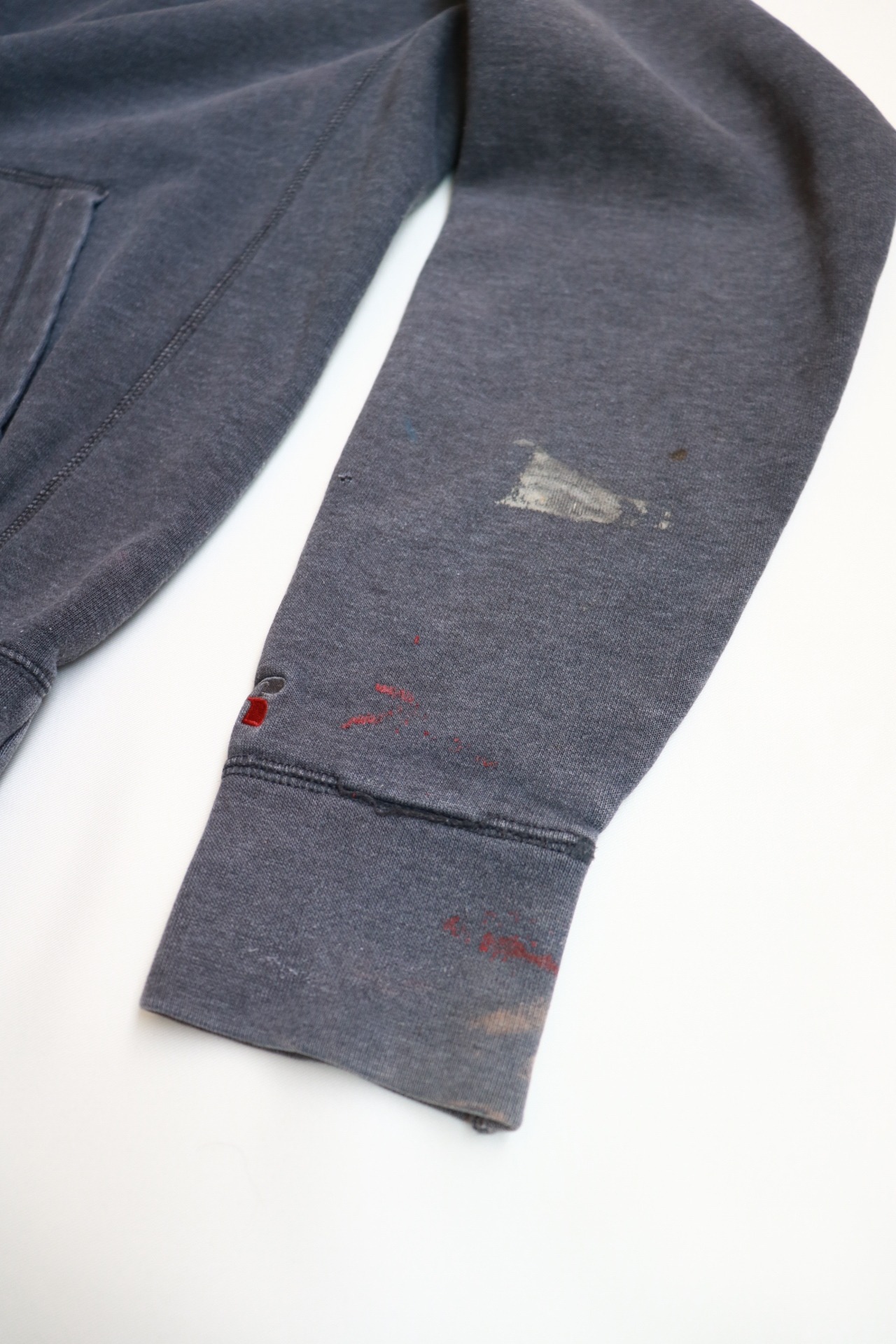 Russell Athletic gray damaged hoodie