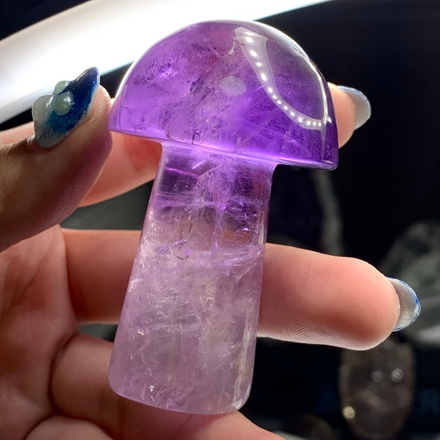 2.透明☆アメジストきのこ・インテリア