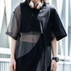 Irregular Patchwork Cut-Out Design Top(ME460)