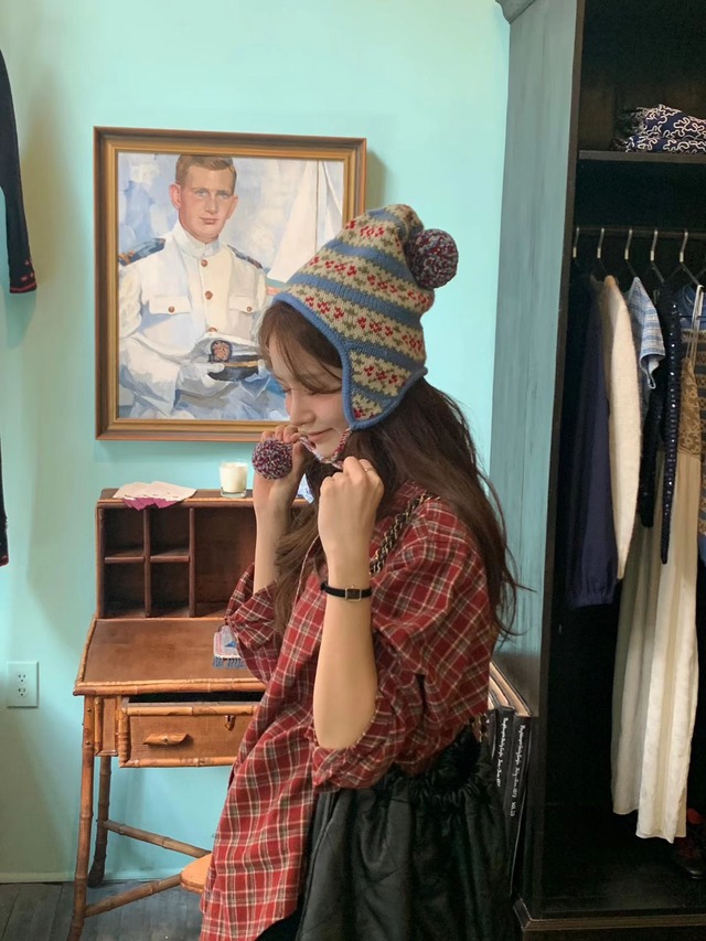 (OUNCE)  written check shirt / 2color