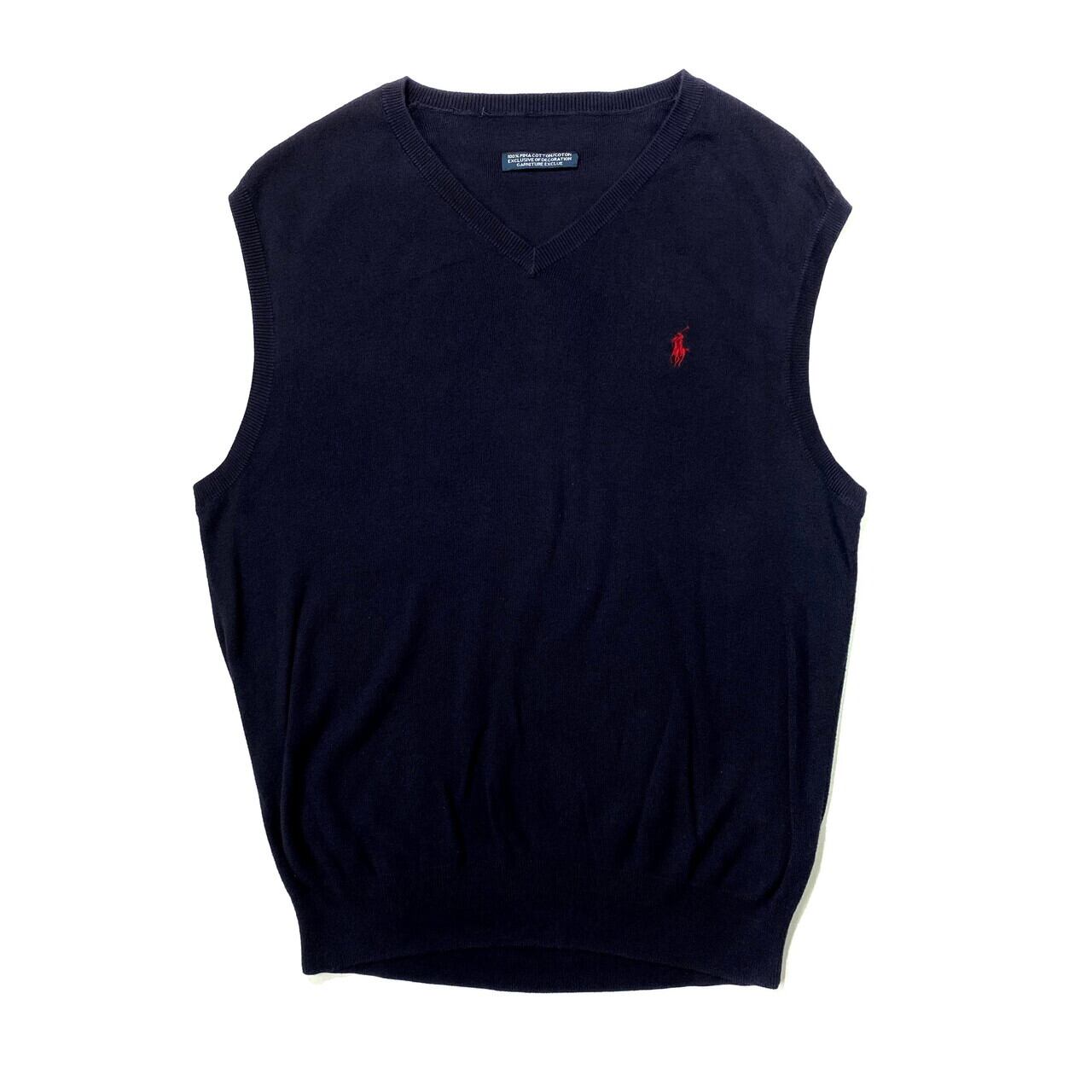 POLO RALPH LAUREN PIMA COTTON ベスト XL Polo Ralph Lauren ポロ ラルフローレン ピマ コットンニットベスト