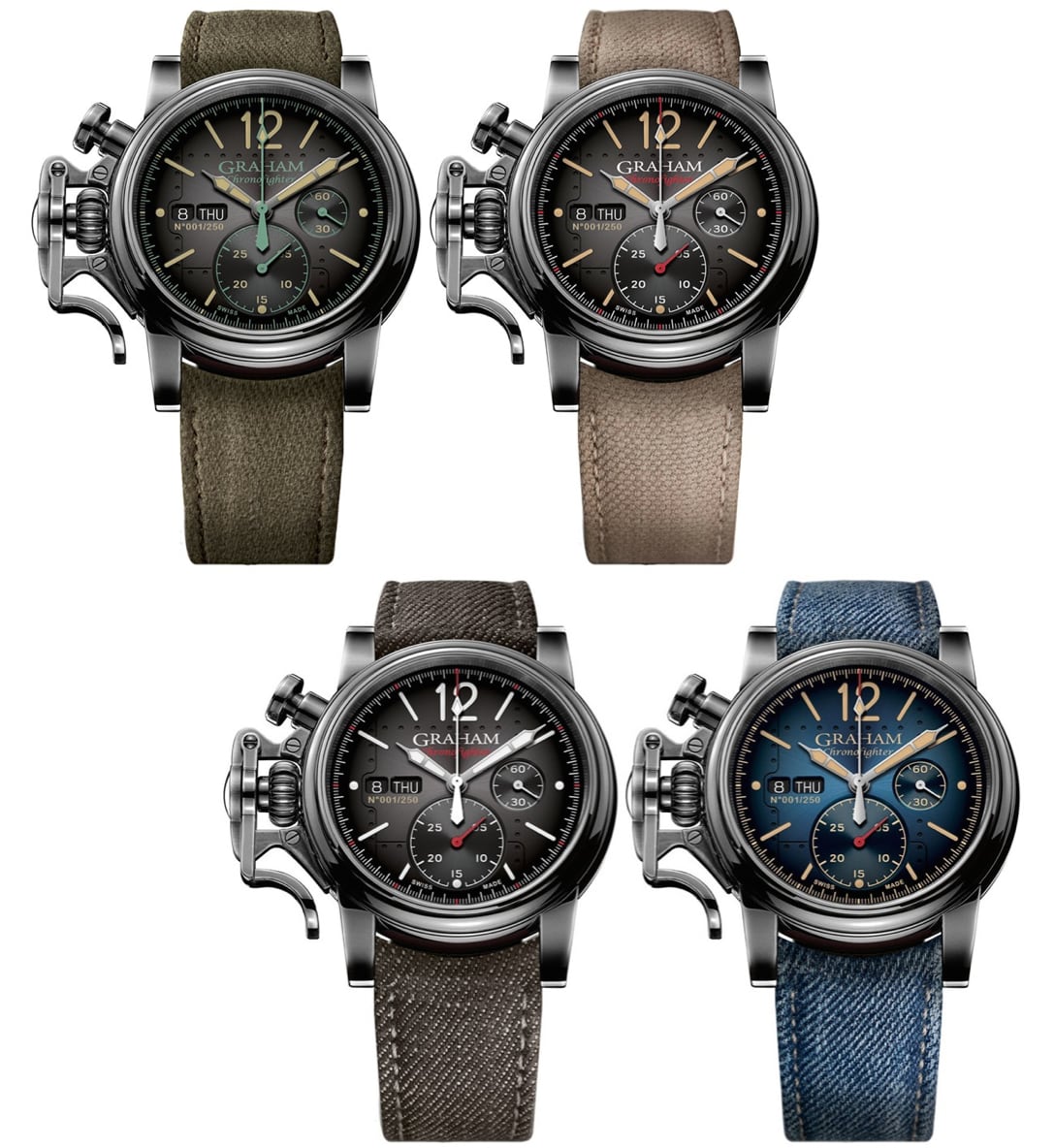 【GRAHAM グラハム】Chronofighter Vintage Aircraft Ltd クロノファイターヴィンテージ エアクラフト（カーキ）世界限定250本／国内正規品 腕時計