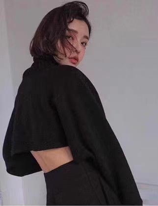 タートルネックショート丈ニットAJ1079−1902