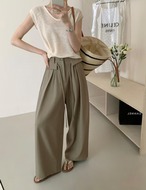 【新作5％OFF・3日間】2Pocket Pin-tuck Wide Slacks_3colors