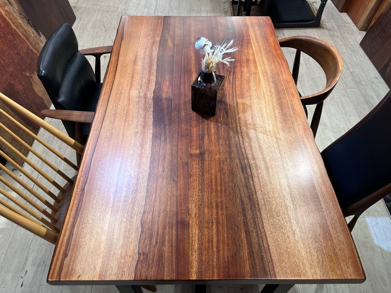 リメイク品】ウォールナット×アサメラ_1450×850×50_浅草本店_テーブル