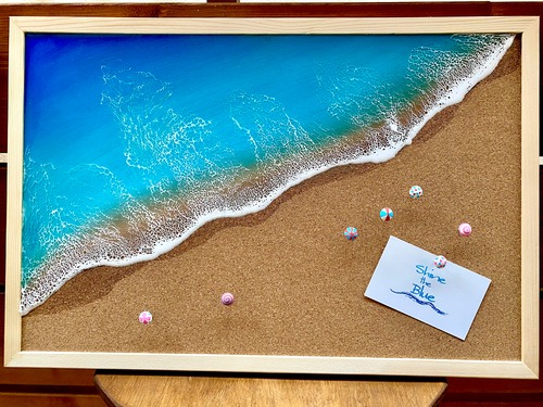 オーシャンレジンアートコルクパネル（45㎝×30㎝）