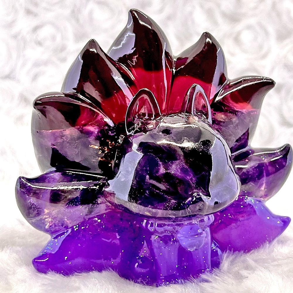 【1点もの】九尾の狐オルゴナイト アメジスト