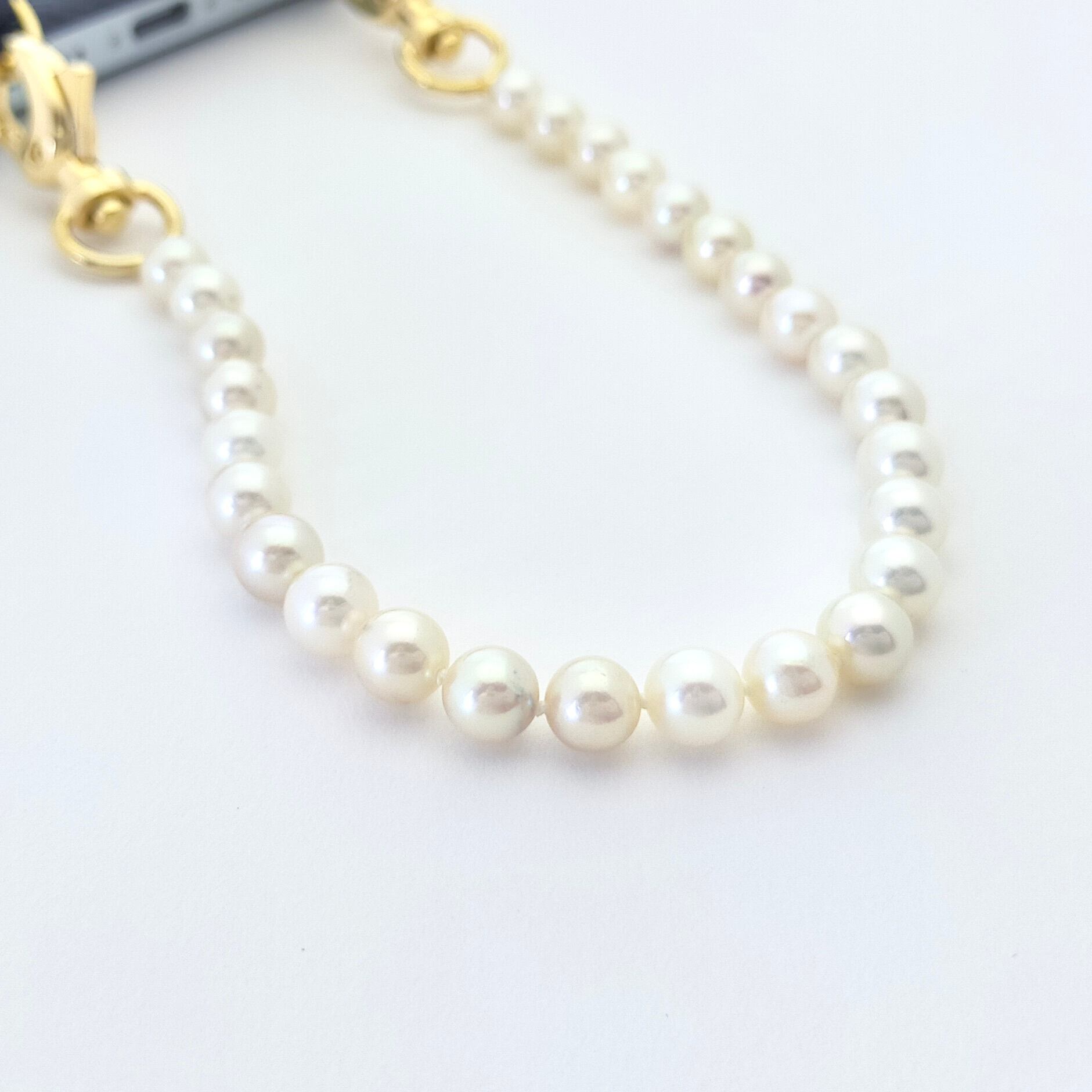 あこや真珠ストラップ あこや真珠 ストラップ シルバー金具 AKOYA PEARL MOBILE PHONE