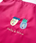 【KIVISDOU】コミカル刺繍巾着トートバック
