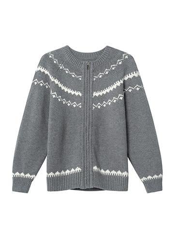 PabloVinci Zip Knit cardigan Nordic Mサイズ Nordic zip knit cardigan(ノルディックジップニット