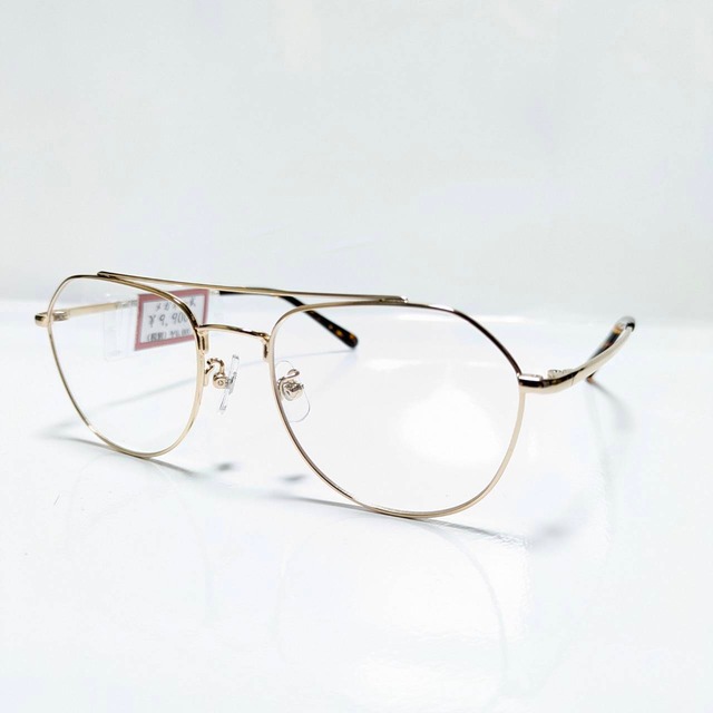 【ツーブリッジ】クラウンパントメタルフレーム　ゴールド