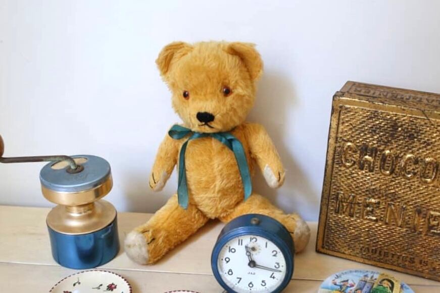 アンティークテディベア　フランス　ふたつセット アンティークテディベア フランス ふたつセット