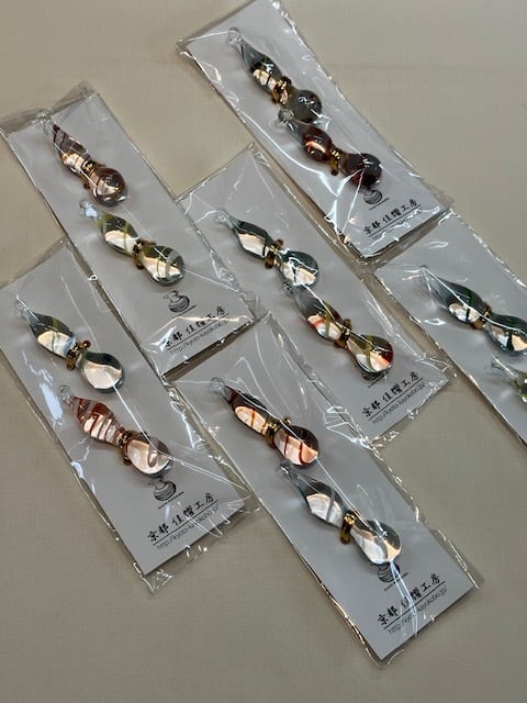 瓢箪箸置き・瓢箪ペンレスト 2個セット×3個 色・柄はおまかせ