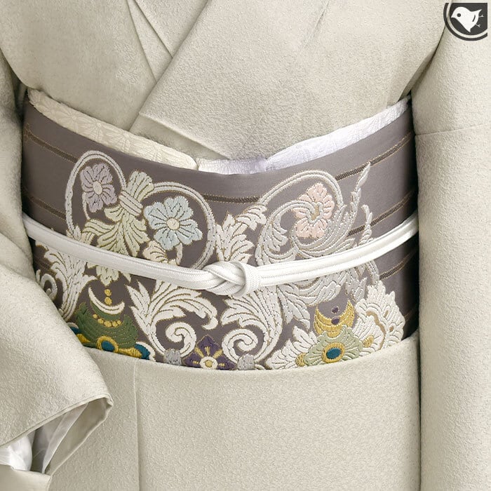 新品西陣名門よしだ織物正絹最高級多色本金織王朝菱向い鶴文錦織特撰