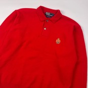 Polo by Ralph Lauren ラルフローレン 長袖 ウール ポロニット L/レッド メンズ