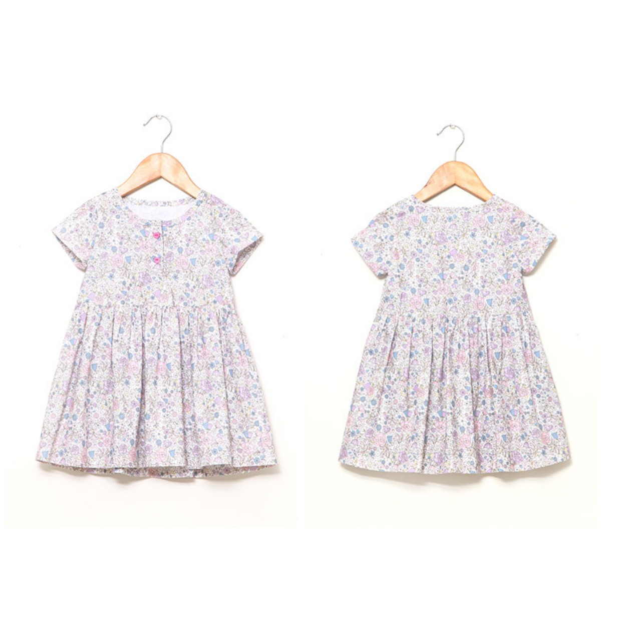 【型紙予約】ワンピース（半袖リボンタイプ）｜90〜150サイズ｜商用利用OK