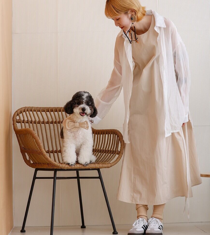 即納【pat a pet】“aimer” bib《Beige》