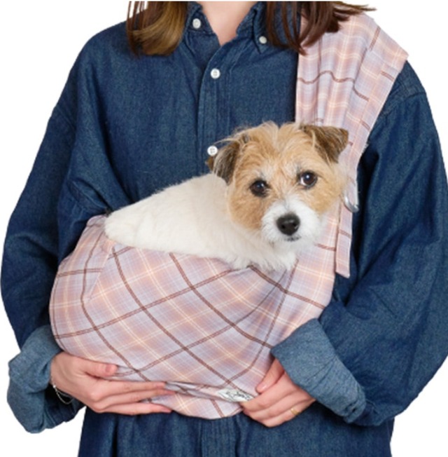 犬用スリング　チェックコンパクトスリング