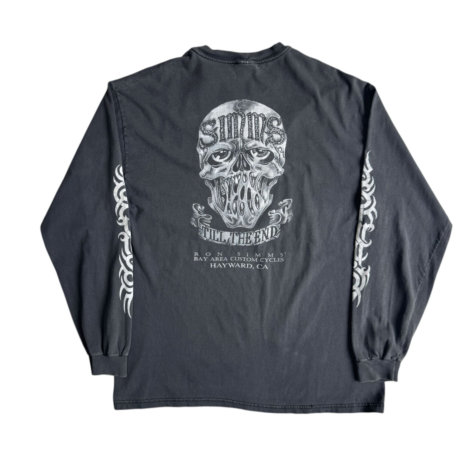 [最初期] SICK BOY スカル フレイム プリント ロンT ヴィンテージ shockWaveVintage
