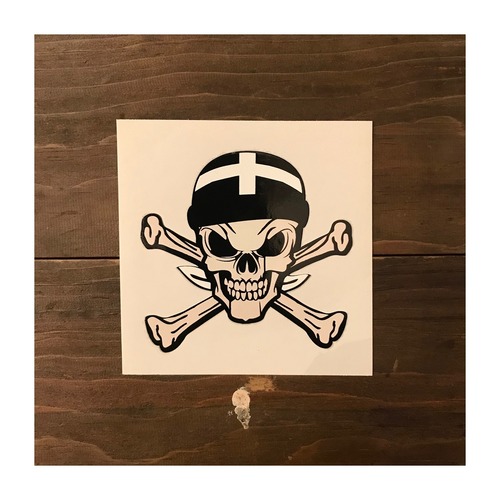 Cornwall Cornish Flag Bandana Skull & Crossbone Sticker #61