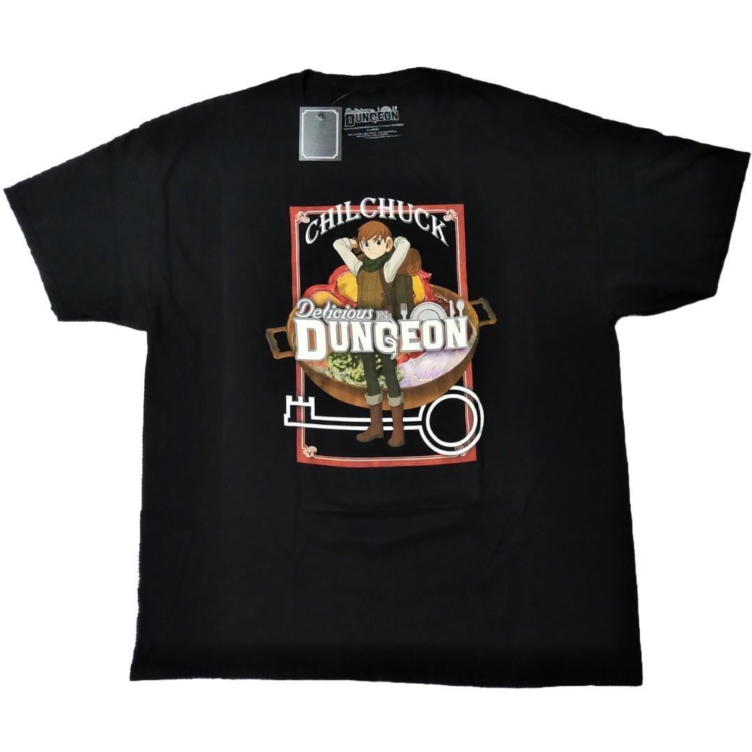 ダンジョン飯 Tシャツ 黒 チルチャック アニメT 海外公式 ダンジョン飯 | GOLD MINE 海外グッズ専門店