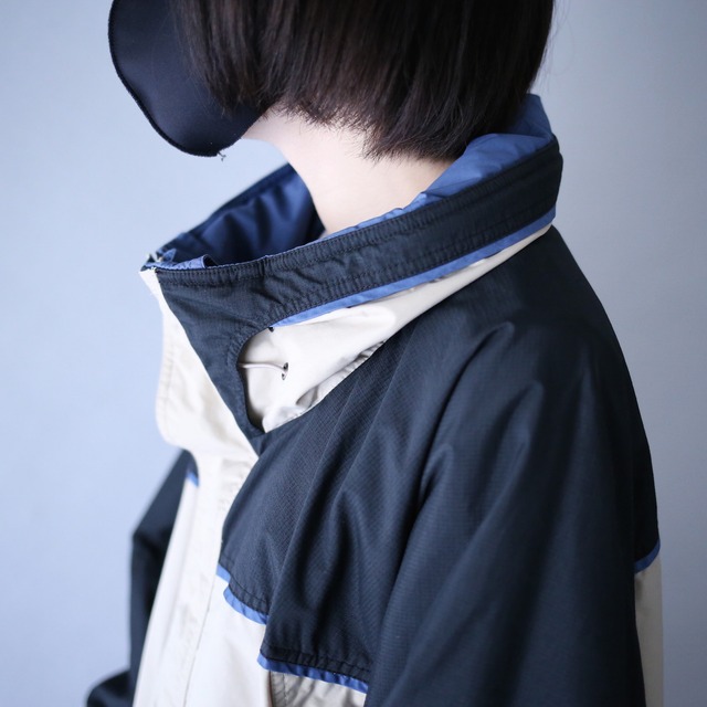 "Columbia" good coloring switching design XXL wide over silhouette mountain parka