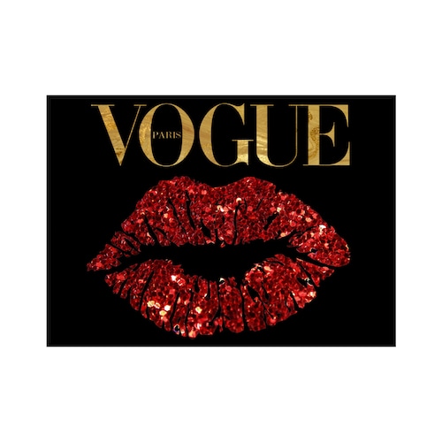 "VOGUE LIPS" Black - VOGUEシリーズ [SD-000566] A3サイズ フレームセット