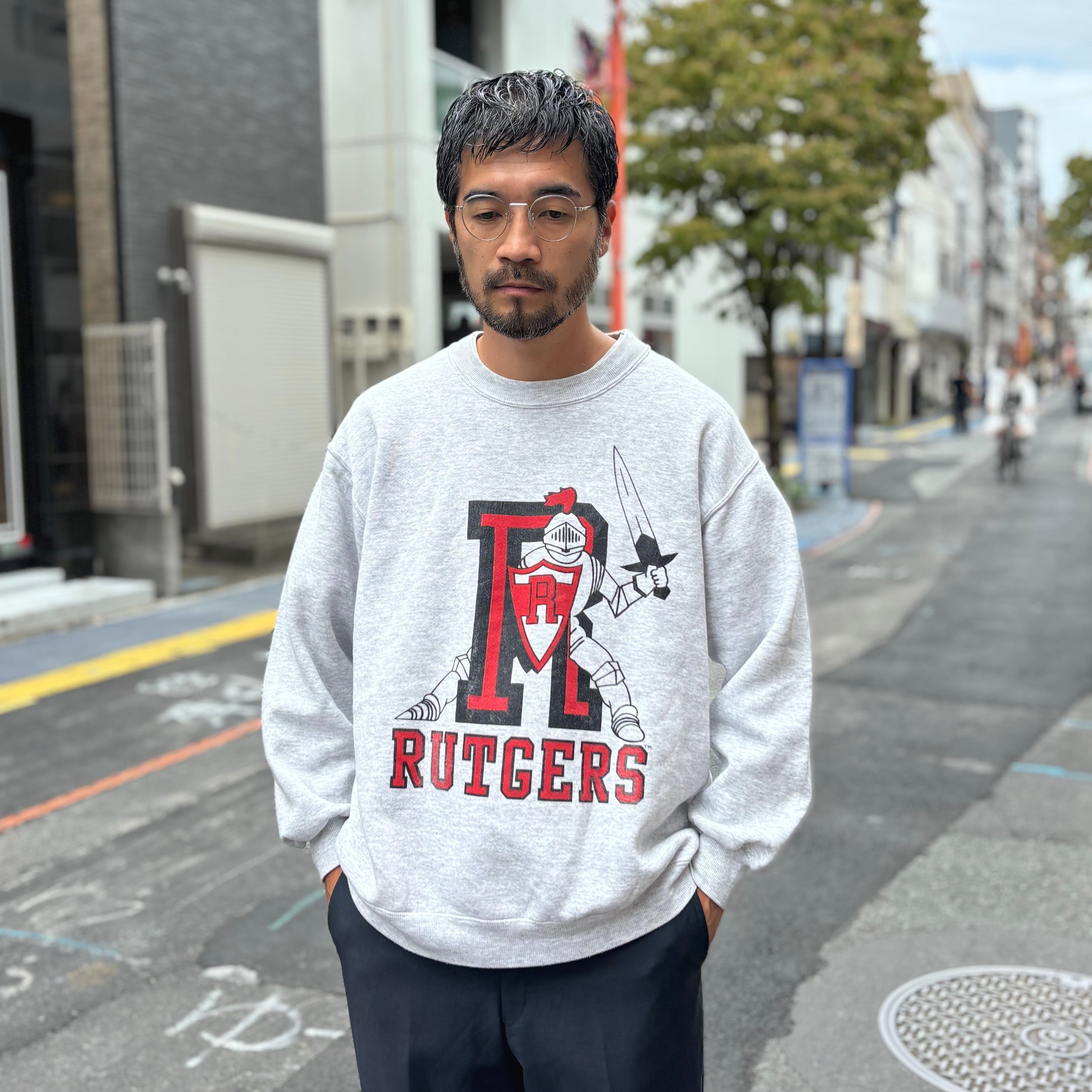 90's USA製 Rutgers University College Sweat XL / ラトガース大学
