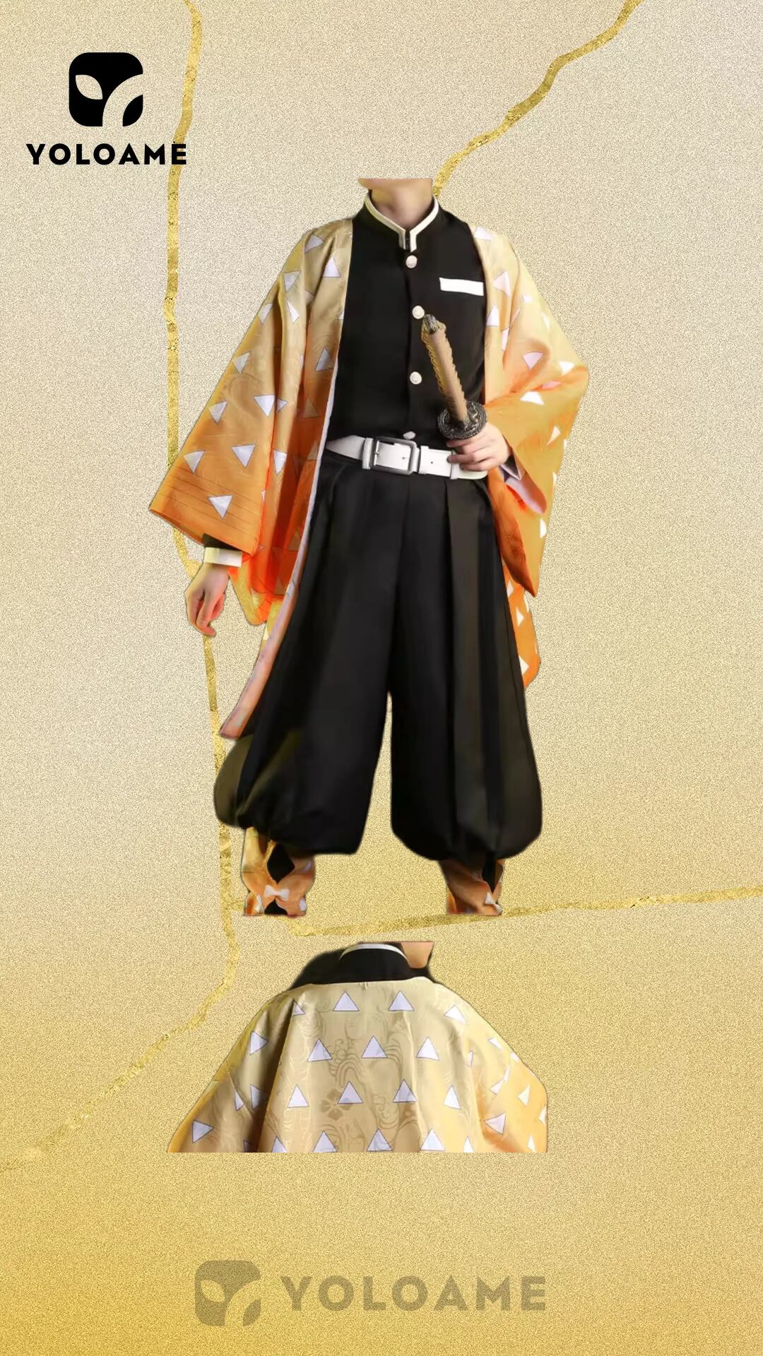 鬼滅の刃 我妻 善逸 コスプレ衣装【三分妄想 1/3Delusion正規品】Demon