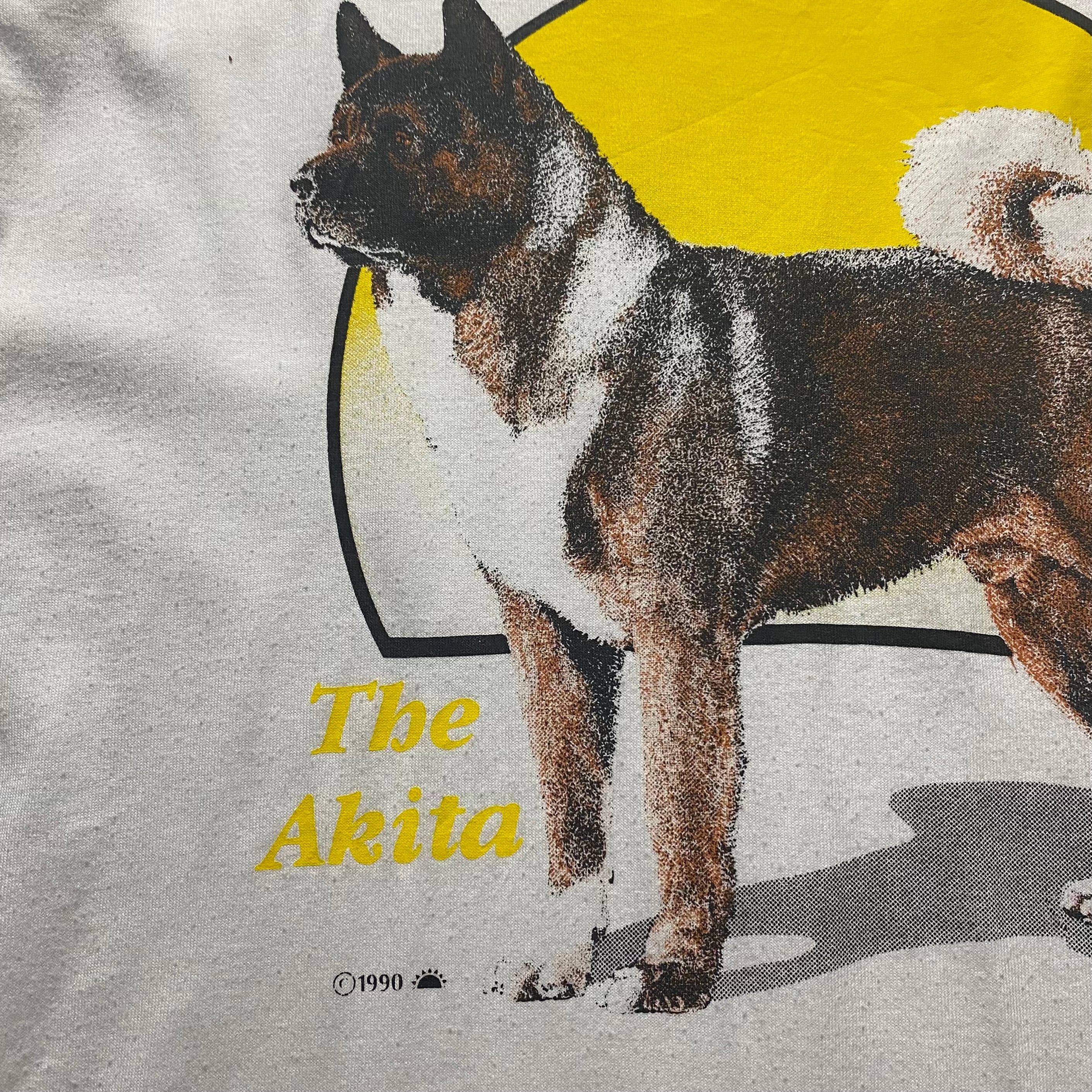 90s SCREEN STARS Akita 秋田犬 Tシャツ USA製 dog vintage 1990's “The Akita” tee | NOIR ONLINE