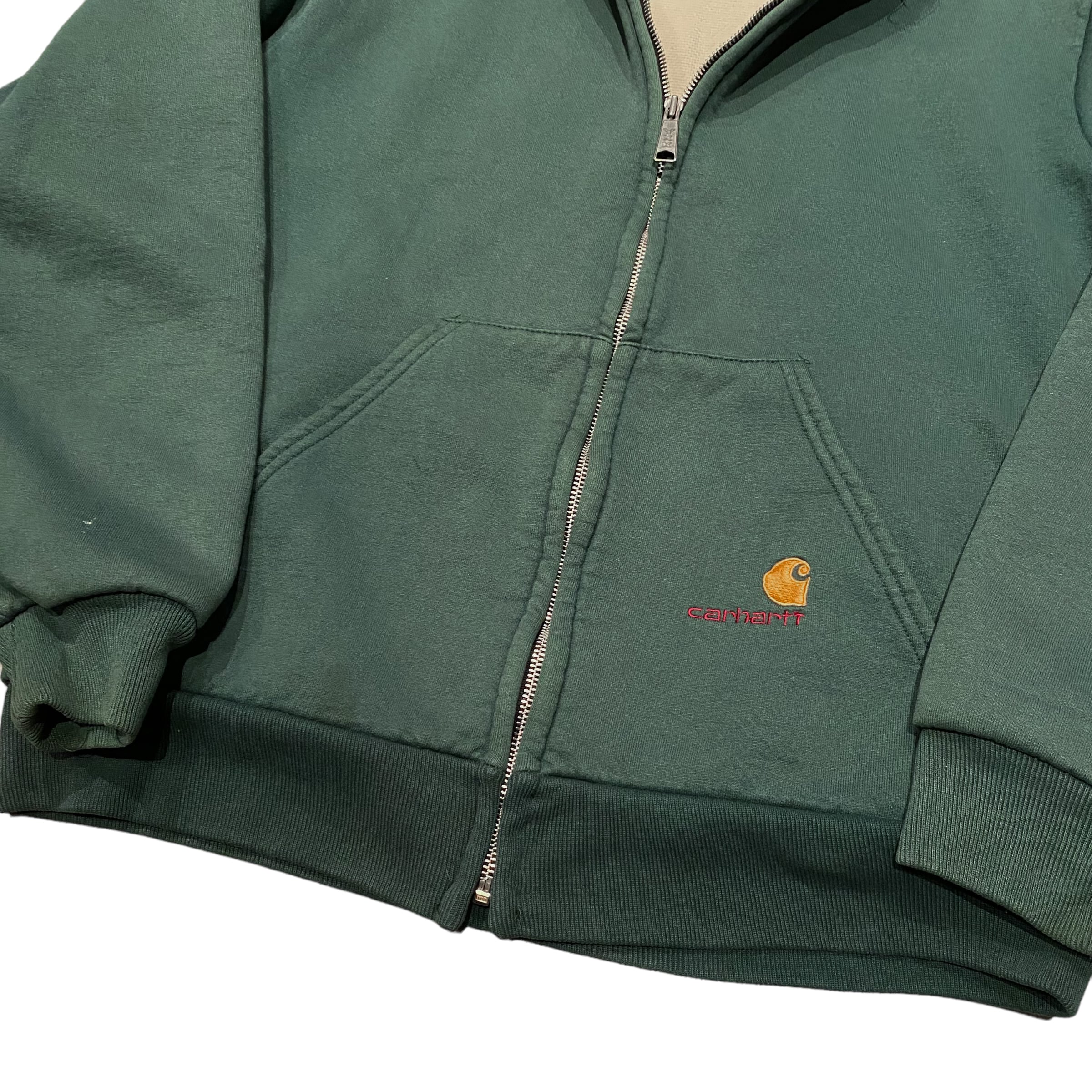 90's Carhartt Thermal Lining Full Zip Parka / カーハート 裏地サーマル スウェット ジップパーカー  ストリート 古着 ヴィンテージ