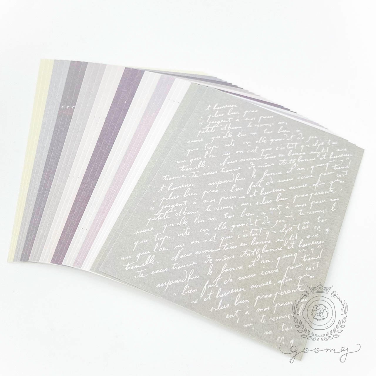 再入荷】くすみカラー英文デザインペーパー 1<P323> | goomy