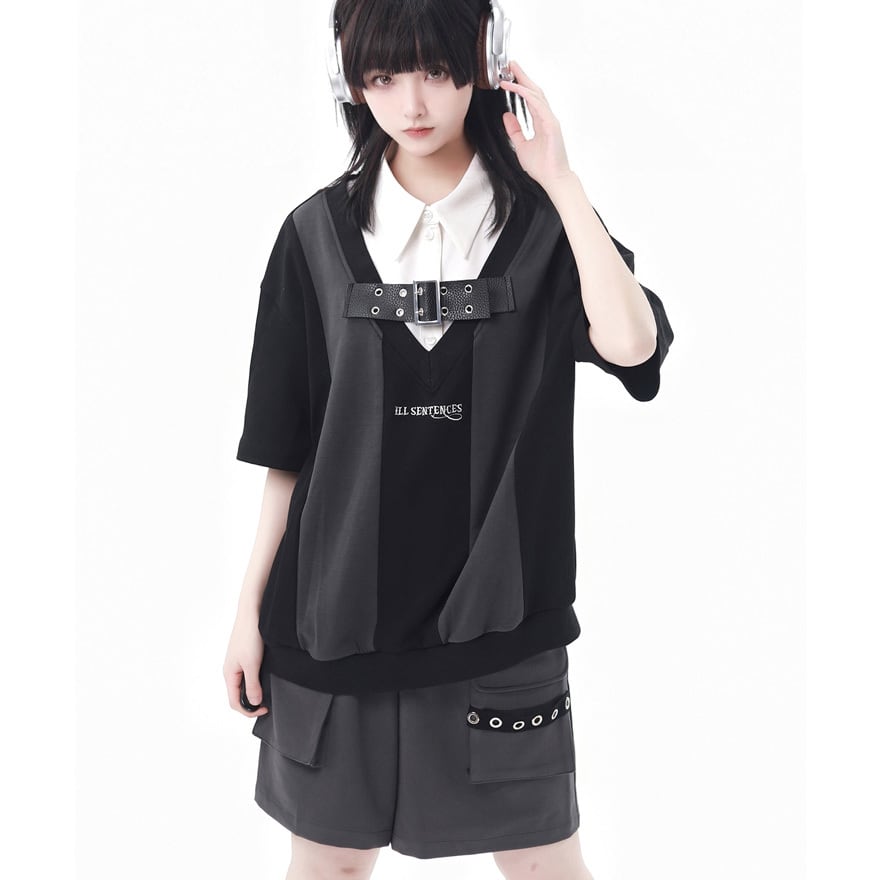 サブカル 服 地雷系 通販 pinksavior ハーフパンツ ズボン キュロット ポケット 闇かわいい