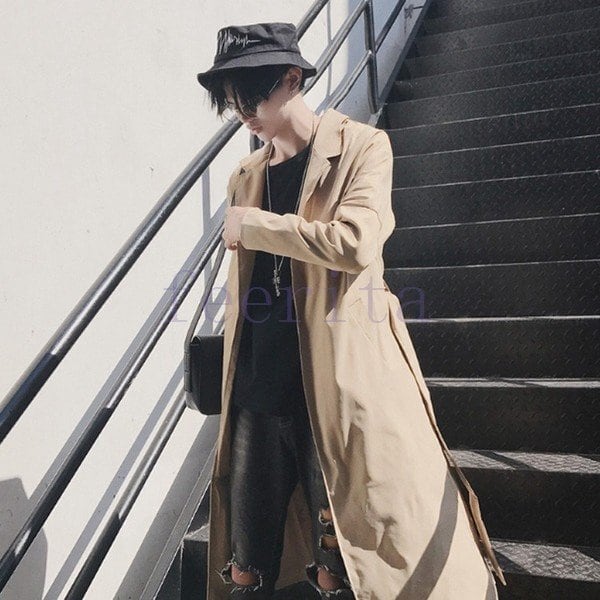 コート トレンチコート メンズ アウター 無地 カジュアル ロングコート