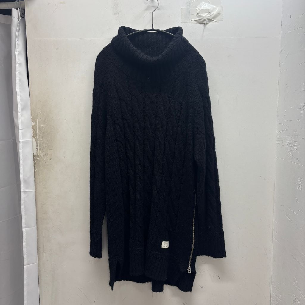 SHAREEF シャリーフ SHAGGY KNIT シャギーニット 2 ブラックパープル