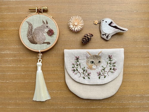 Beginner Animal Embroidery Continuation Course : Video lessons + Materials Kit