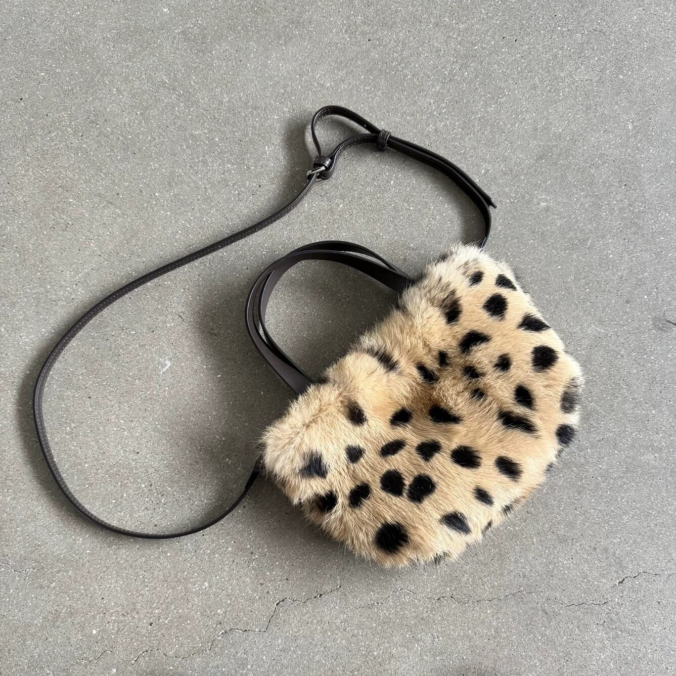 eco fur leopard 2way tote bag 14768