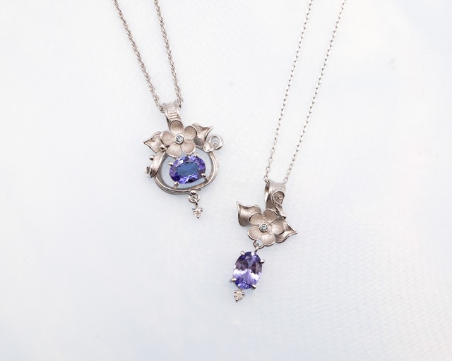 《Pt900》Petit Fleur_タンザナイト0.95ct _378