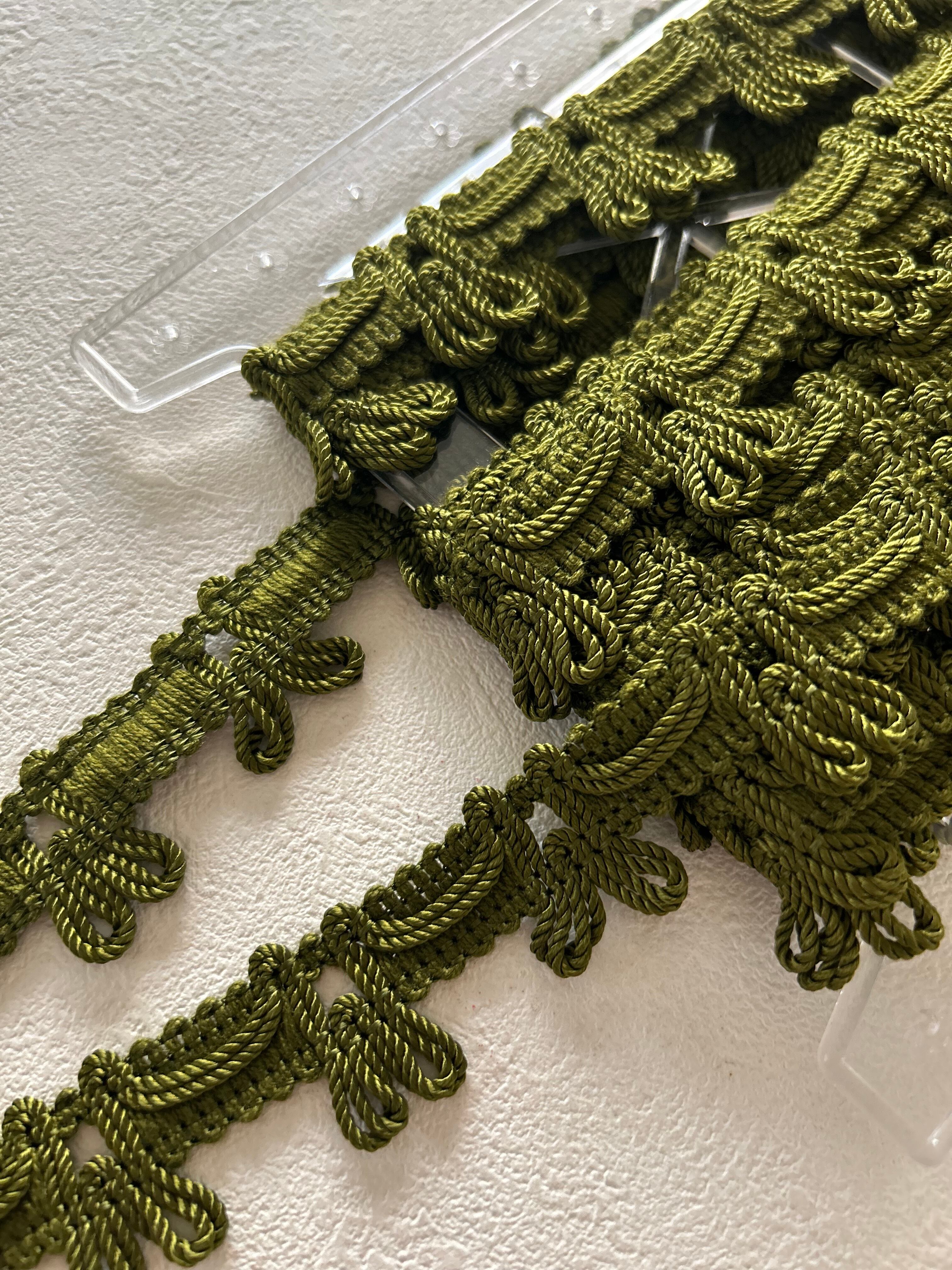 フランスVintage トリム カーキ 25mm カルトナージュ デコレーション材 ヴィンテージトリム コレクション