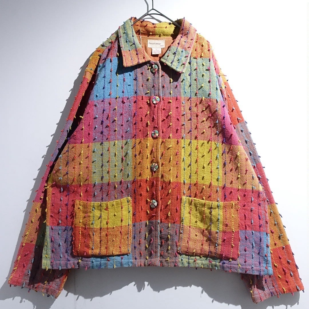 90s Multicolor Nep Weave Gobelin Jacket