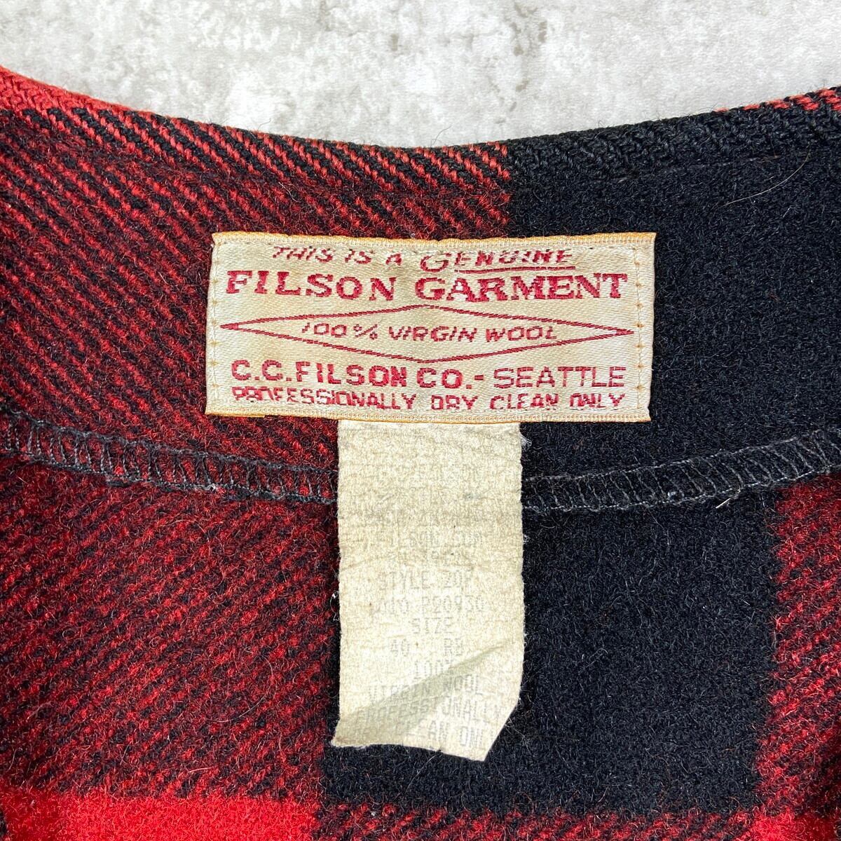 80~90年代 FILSON GARMENT バッファローチェック マッキーノウール