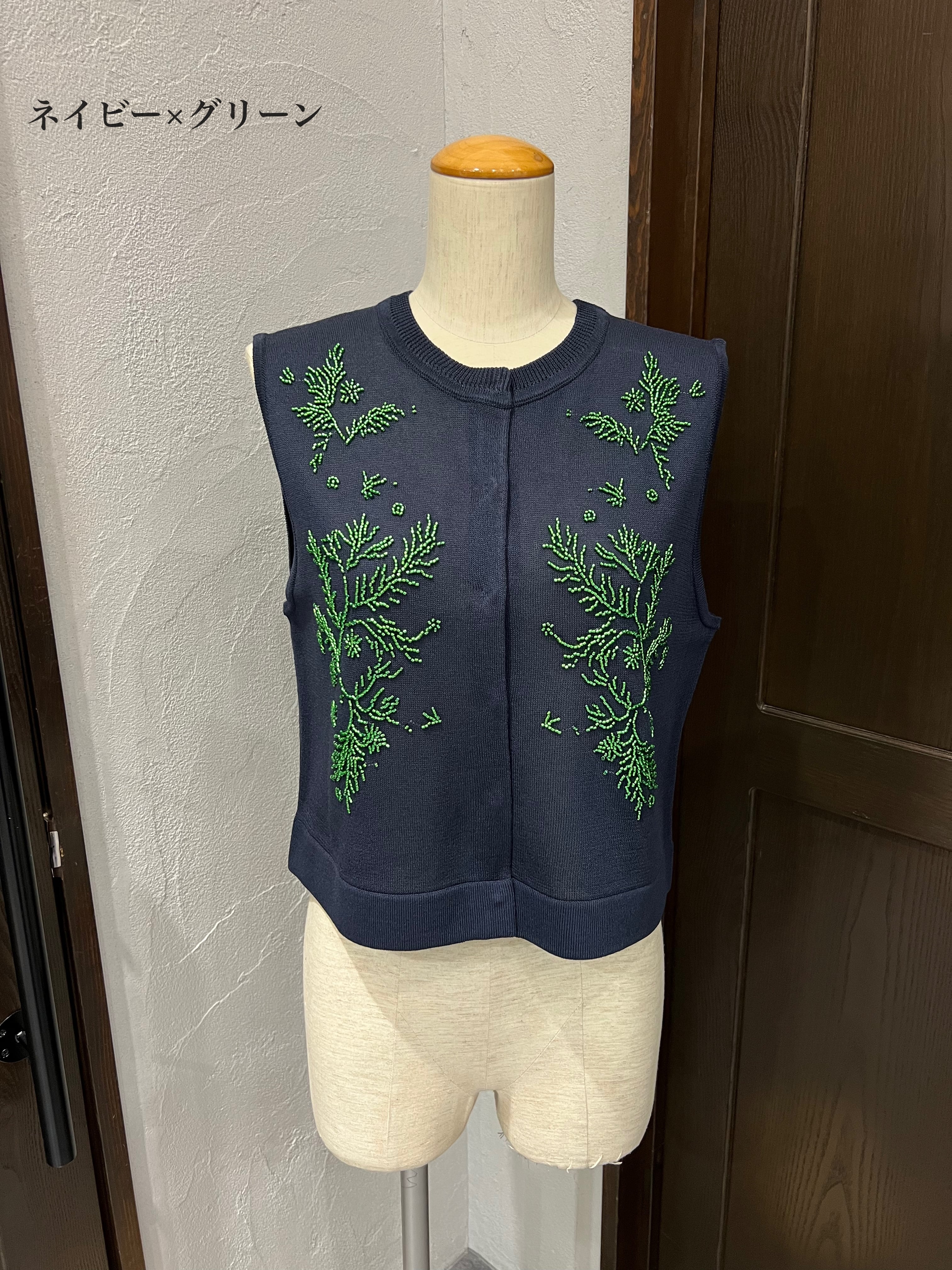 TORRAZZO DONNA/ビーズ刺繡ニットベスト | 20ｰtwentyｰ