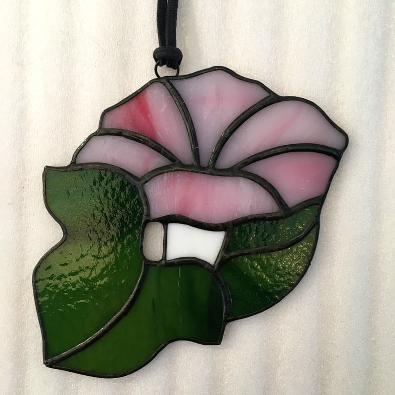 ステンドグラス朝顔スタンド ステンドグラス ミニパネル 朝顔 15cm | iichi 日々の暮らしを心地よく