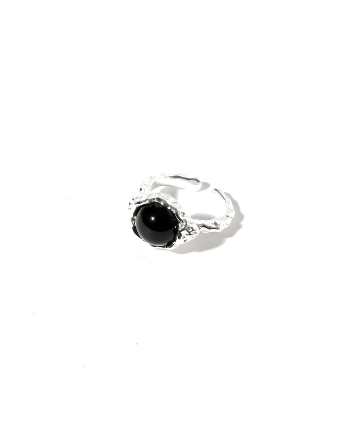 s925 Black Onyx Orbit Ring | Lncs
