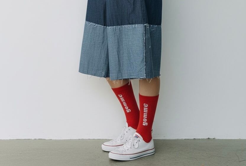 gomme|ロゴドットソックス(足元のアクセント)