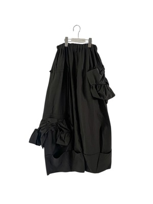 RIBBON MACKIN PANTS col.BLACK / F2