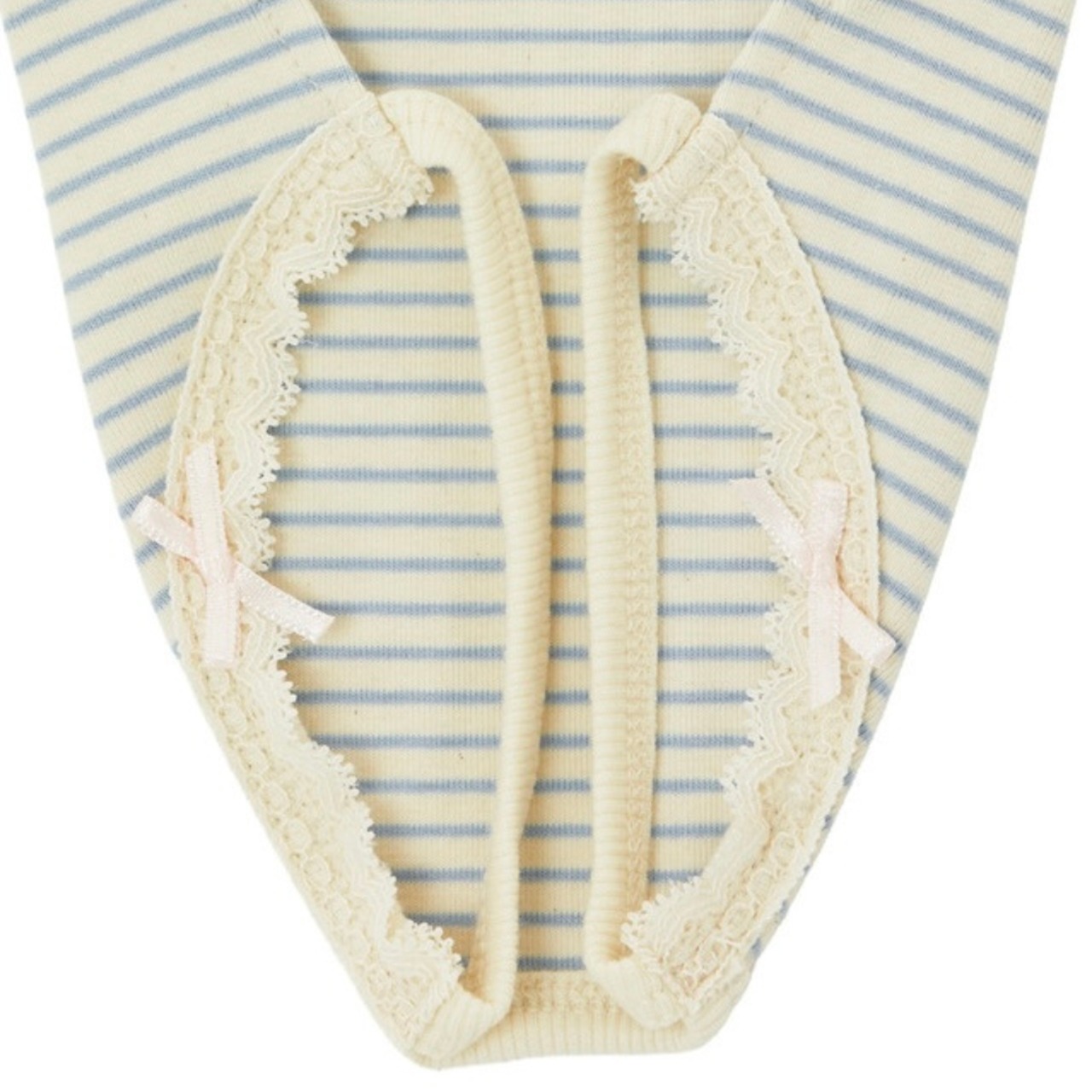 【予約】[ thesallyslaw ] Bunny Romper｜Blue Milk Stripe - 15