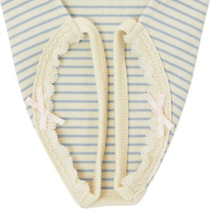 【予約】[ thesallyslaw ] Bunny Romper｜Blue Milk Stripe