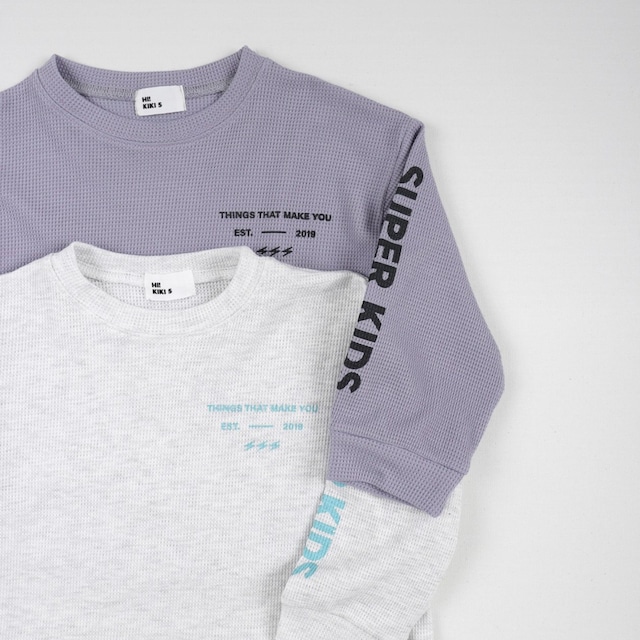 《送料無料》予約:ワッフルリブT【HIKIKI】※ジュニアサイズ