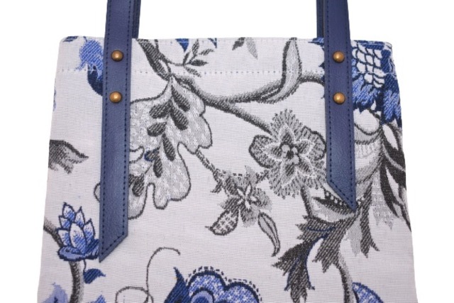 [JERI MARL] ゴブラン織り トートバッグ ミニ (フアブルー) 工房 手作り 日本製 エコパッケージ MX-0038-315